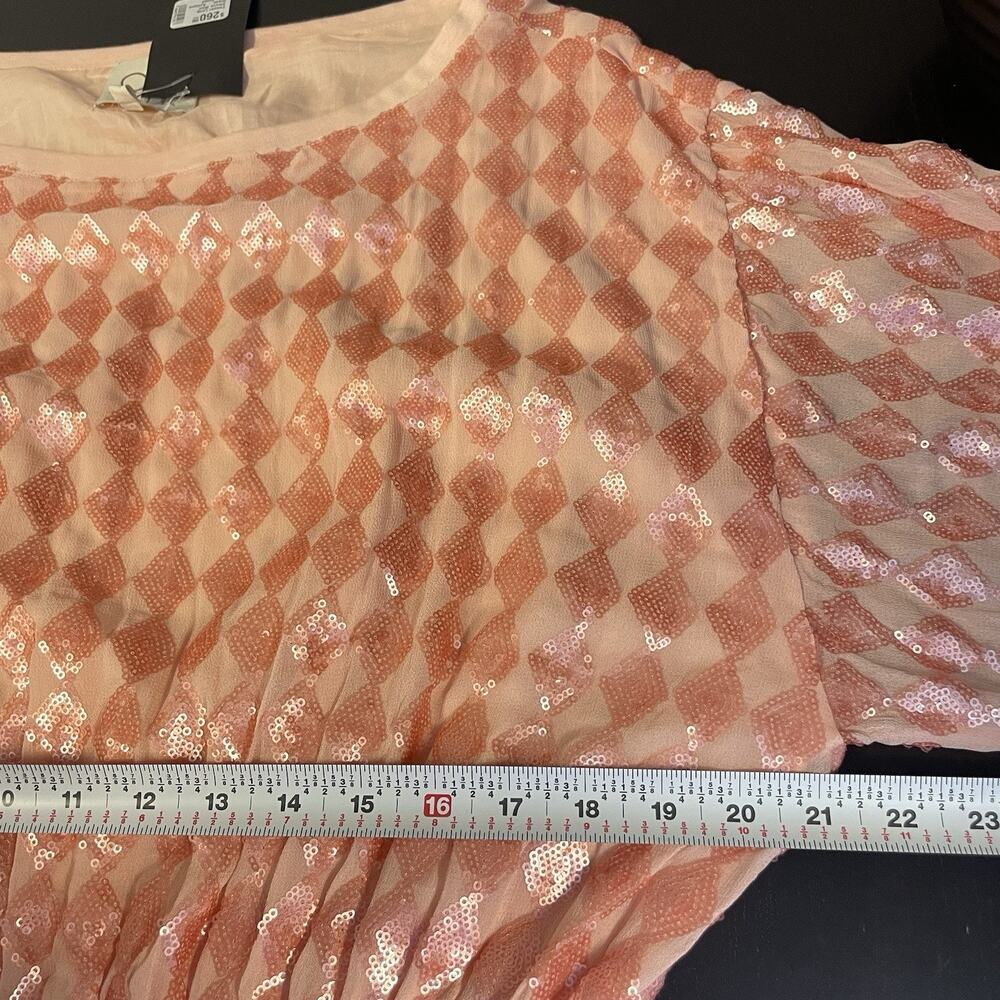 NWT Chaser Mini Dress Checkered Pink Sequin Women’s Small Party Cocktail Club - Picture 13 of 15